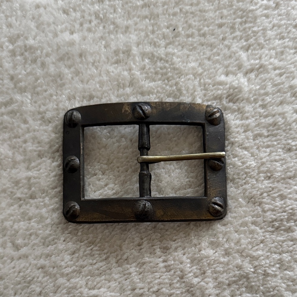 Vintage Rustic Brass Belt Buckle